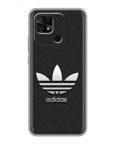 Чохол для Xiaomi Redmi 10C з картинкою «Adidas Карбонова текстура»