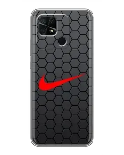 Чохол для Xiaomi Redmi 10C з картинкою «Nike — карбонова сітка»