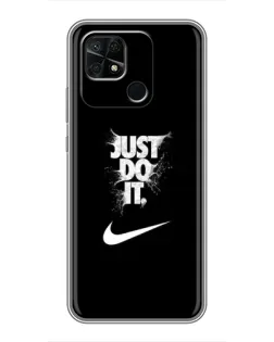 Чохол для Xiaomi Redmi 10C з картинкою «Текстовий принт Nike»