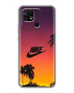 Чохол для Xiaomi Redmi 10C з картинкою «Nike на заході сонця»