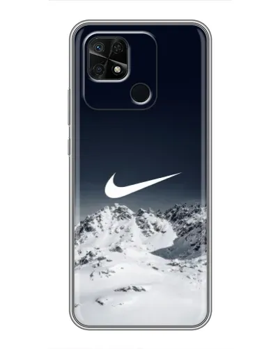 Чохол для Xiaomi Redmi 10C з картинкою «Nike — зимові гори»