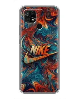Чохол для Xiaomi Redmi 10C з картинкою «Nike в абстракції»