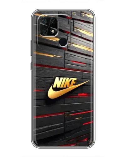 Чохол для Xiaomi Redmi 10C з картинкою «Золотий Nike на металі»