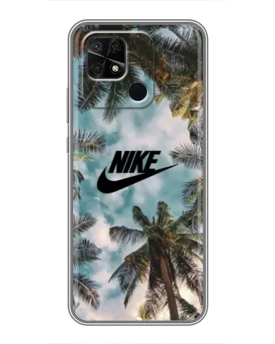Чехол для Xiaomi Redmi 10C с картинкой «Тропический принт Nike» Чехол для Xiaomi Redmi 10C с картинкой «Тропический принт Nike»