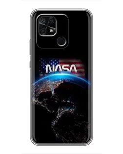 Чохол для Xiaomi Redmi 10C з картинкою «Земля з космосу NASA»