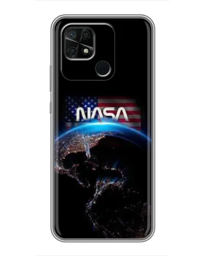 Чохол для Xiaomi Redmi 10C з картинкою «Земля з космосу NASA»