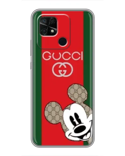 Чохол для Xiaomi Redmi 10C з картинкою «Gucci — смуги та Міккі»