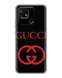 Чохол для Xiaomi Redmi 10C з картинкою «Gucci — червоний логотип»