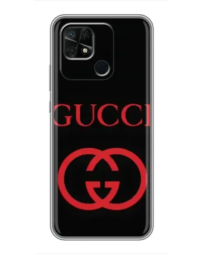 Чохол для Xiaomi Redmi 10C з картинкою «Gucci — червоний логотип»