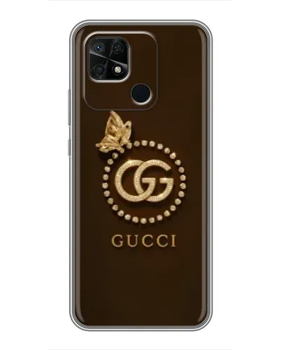 Чохол для Xiaomi Redmi 10C з картинкою «Gucci — золотий метелик»
