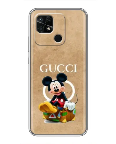 Чохол для Xiaomi Redmi 10C з картинкою «Міккі Маус Gucci — крафт»