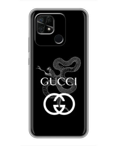 Чохол для Xiaomi Redmi 10C з картинкою «Gucci — срібна змія»