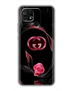 Чохол для Xiaomi Redmi 10C з картинкою «Gucci — неонова троянда»