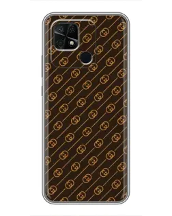 Чохол для Xiaomi Redmi 10C з картинкою «Gucci — золоті діагоналі»