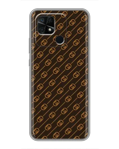 Чохол для Xiaomi Redmi 10C з картинкою «Gucci — золоті діагоналі»