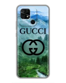 Чохол для Xiaomi Redmi 10C з картинкою «Gucci — гірський пейзаж»