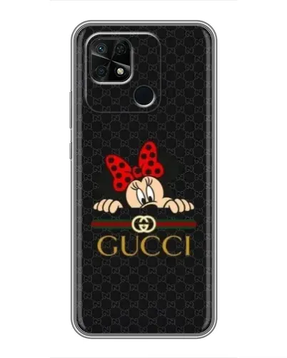 Чохол для Xiaomi Redmi 10C з картинкою «Мінні Маус Gucci — чорний»