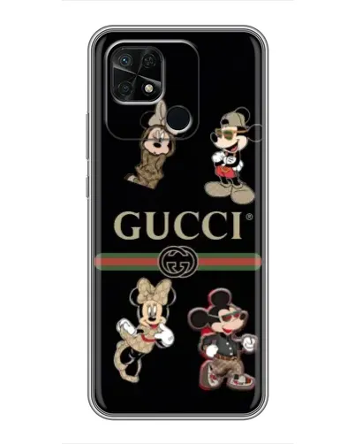 Чехол для Xiaomi Redmi 10C с картинкой «Gucci — герои Disney и монограмма» Чехол для Xiaomi Redmi 10C с картинкой «Gucci — герои Disney и монограмма»