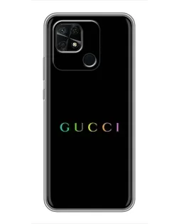 Чехол для Xiaomi Redmi 10C с картинкой «Gucci — неоновый минимализм»