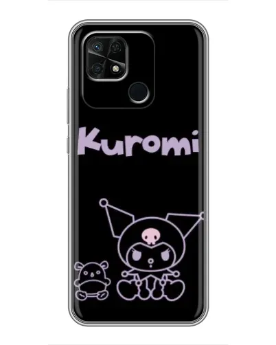 Чохол для Xiaomi Redmi 10C з картинкою «Kuromi — чорний мінімалізм»
