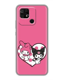 Чохол для Xiaomi Redmi 10C з картинкою «Kuromi та My Melody»
