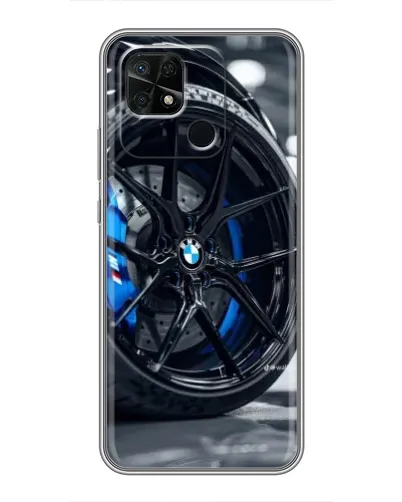 Чехол для Xiaomi Redmi 10C с картинкой «Колесо BMW вблизи»