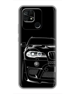 Чехол для Xiaomi Redmi 10C с картинкой «Темный силуэт BMW»