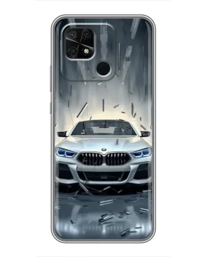 Чехол для Xiaomi Redmi 10C с картинкой «BMW в свете фар»