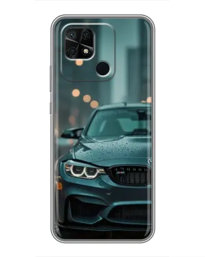 Чехол для Xiaomi Redmi 10C с картинкой «BMW в огнях города»