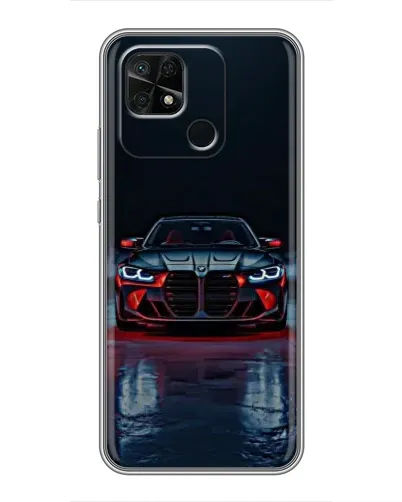 Чехол для Xiaomi Redmi 10C с картинкой «BMW на мокрой дороге»