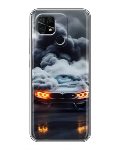 Чехол для Xiaomi Redmi 10C с картинкой «BMW в дыму»