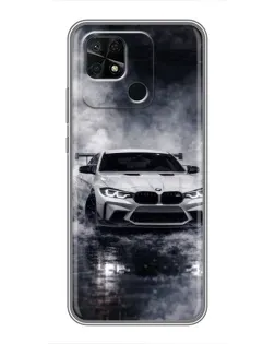 Чехол для Xiaomi Redmi 10C с картинкой «BMW сквозь туман»