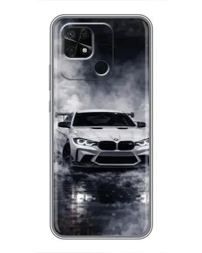 Чехол для Xiaomi Redmi 10C с картинкой «BMW сквозь туман»