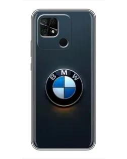 Чехол для Xiaomi Redmi 10C с картинкой «Логотип BMW — минимализм»