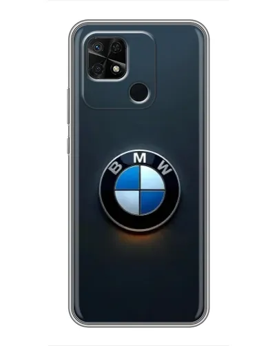 Чехол для Xiaomi Redmi 10C с картинкой «Логотип BMW — минимализм»