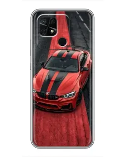 Чехол для Xiaomi Redmi 10C с картинкой «BMW на красной дорожке»