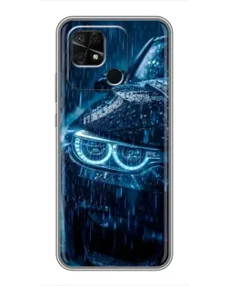 Чехол для Xiaomi Redmi 10C с картинкой «BMW под дождем»