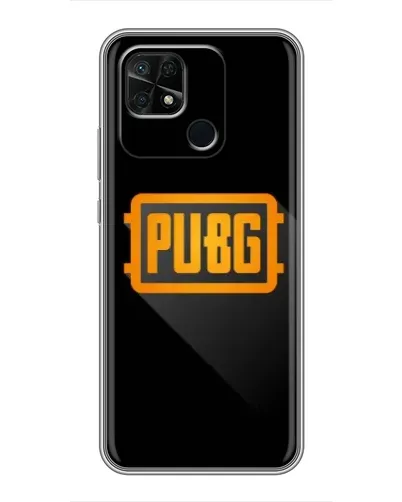 Чехол для Xiaomi Redmi 10C с картинкой «PUBG — рамка лого»