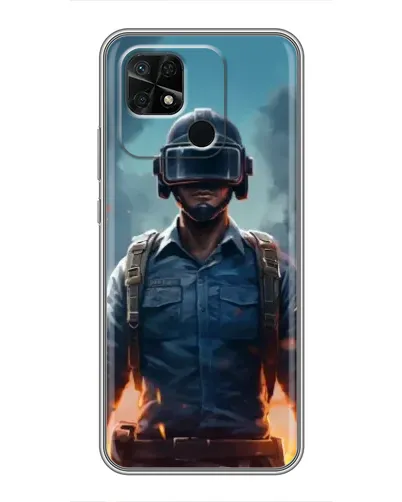 Чехол для Xiaomi Redmi 10C с картинкой «PUBG — реалистичный герой»