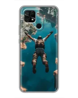 Чехол для Xiaomi Redmi 10C с картинкой «PUBG — свободное падение»