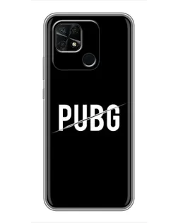 Чехол для Xiaomi Redmi 10C с картинкой «PUBG — белый логотип»