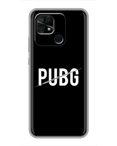 Чехол для Xiaomi Redmi 10C с картинкой «PUBG — белый логотип»