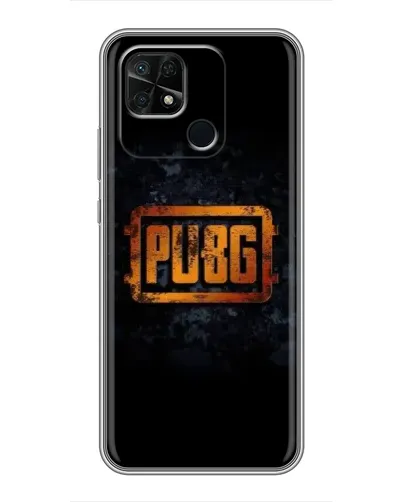 Чехол для Xiaomi Redmi 10C с картинкой «PUBG — золотой логотип»