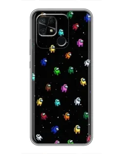 Чехол для Xiaomi Redmi 10C с картинкой «Экипаж Among Us»