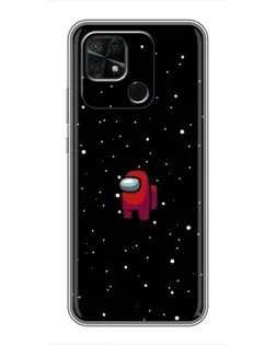Чехол для Xiaomi Redmi 10C с картинкой «Красный Among Us»