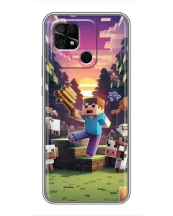 Чехол для Xiaomi Redmi 10C с картинкой «Стив на ферме» Чехол для Xiaomi Redmi 10C с картинкой «Стив на ферме»