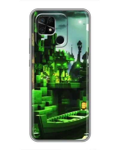 Чехол для Xiaomi Redmi 10C с картинкой «Minecraft лесной пейзаж»
