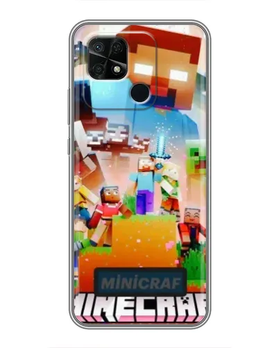 Чехол для Xiaomi Redmi 10C с картинкой «Minecraft герои игры»