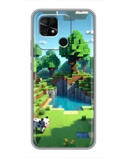 Чехол для Xiaomi Redmi 10C с картинкой «Minecraft летний день»