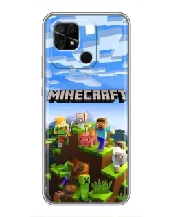 Чехол для Xiaomi Redmi 10C с картинкой «Minecraft классический мир»